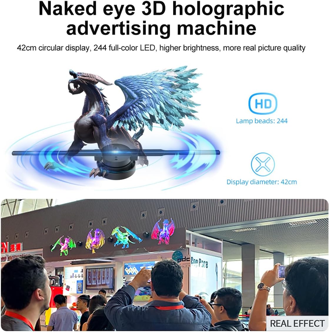 ๐3D Hologram LED Fan Projector