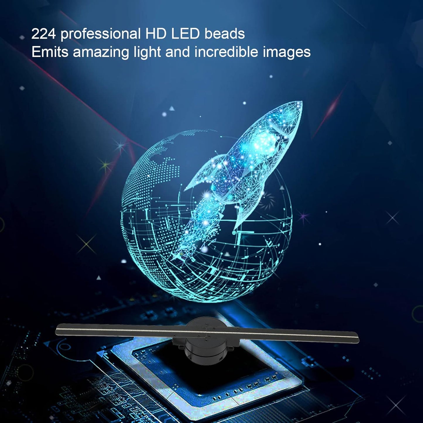 ๐3D Hologram LED Fan Projector